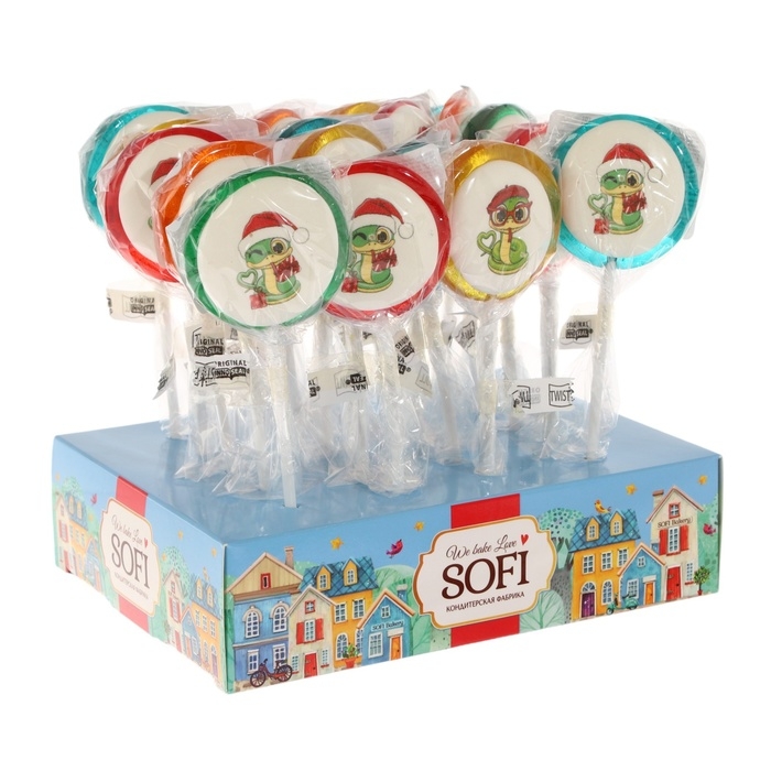 Карамель леденцовая Карамель леденцовая "Символ года", с фотопечатью, МИКС, 25 г