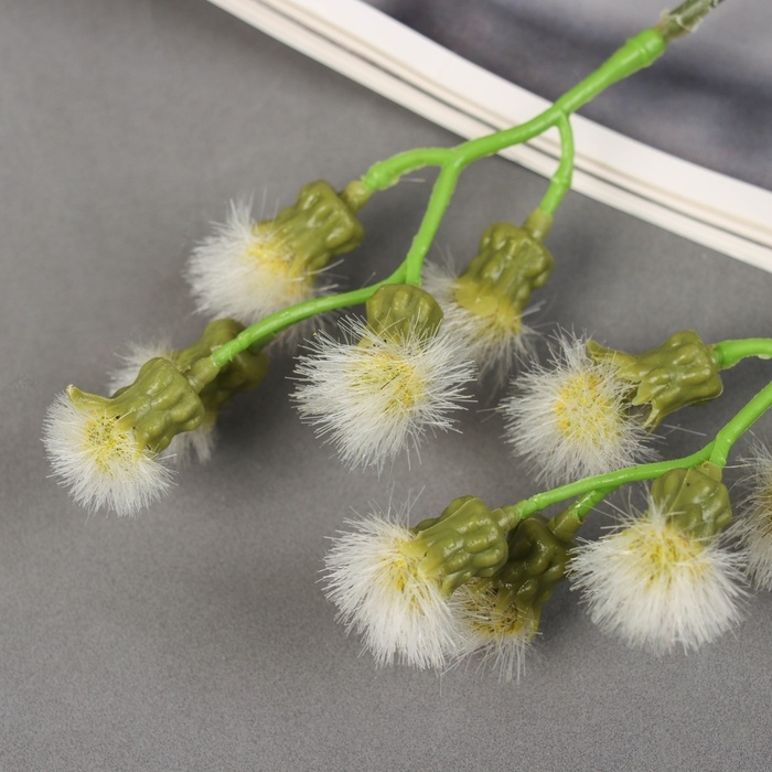 Цветы искусственные  Цветы искусственные "Мимоза садовая люкс" 60 см, белый