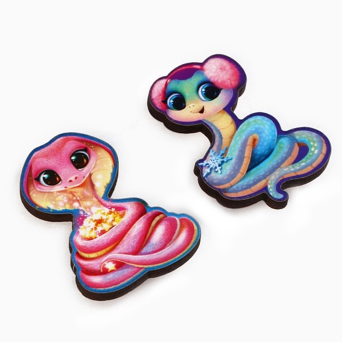 Значки новогодние «Новый год: только спокойствие», набор, 2 шт Значки новогодние «Новый год: только спокойствие», набор, 2 шт