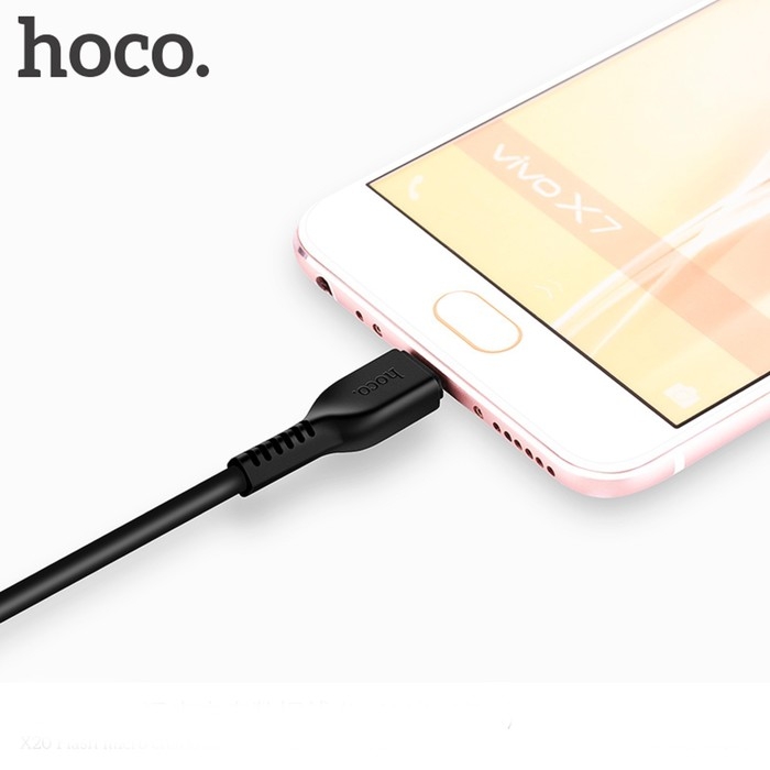 Кабель Hoco X20, microUSB - USB, 2 А, 3 м, PVC оплетка, черный Кабель Hoco X20, microUSB - USB, 2 А, 3 м, PVC оплетка, черный