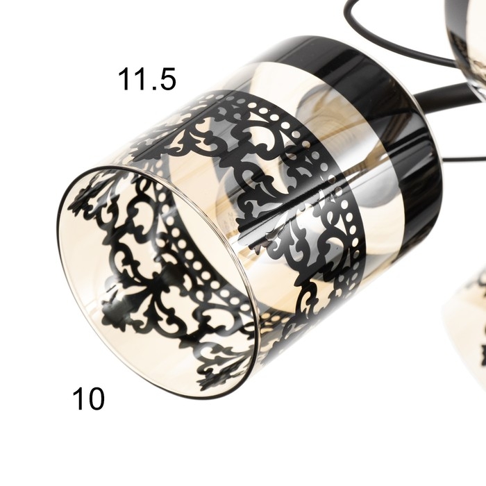 Люстра Люстра "Рейна" 5хЕ27 40Вт черный 60х60х27 см BayerLux