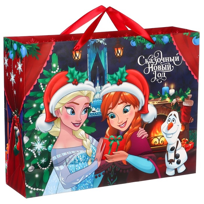 Новый год. Пакет подарочный, 40х31х11.5 см, упаковка, Холодное сердце МИКС Новый год. Пакет подарочный, 40х31х11.5 см, упаковка, Холодное сердце МИКС
