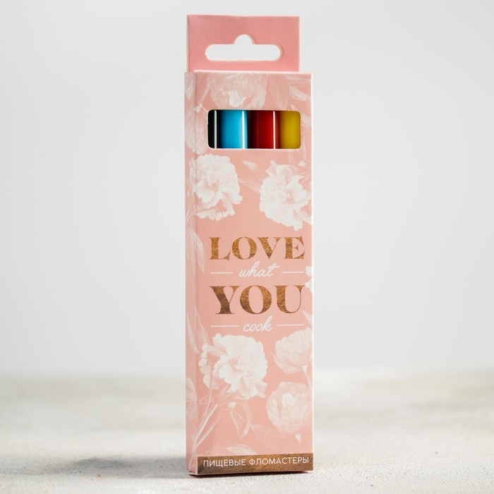 Фломастеры пищевые для украшения десертов, набор: красный, голубой, жёлтый, чёрный, 4 шт. Фломастеры пищевые для украшения десертов, набор: красный, голубой, жёлтый, чёрный, 4 шт.