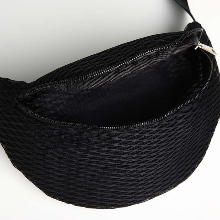 Поясная сумка на молнии, цвет чёрный Поясная сумка на молнии, цвет чёрный