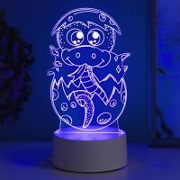 Светильник "Змейка" LED RGB от сети 8,5х9,5х14 см