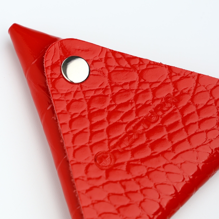 Монетница на кнопке TEXTURA, цвет красный