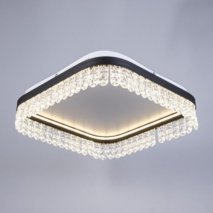 Люстра Люстра "Бахрома" LED 63Вт 3000-6000К черно белый 50х50х12смсм