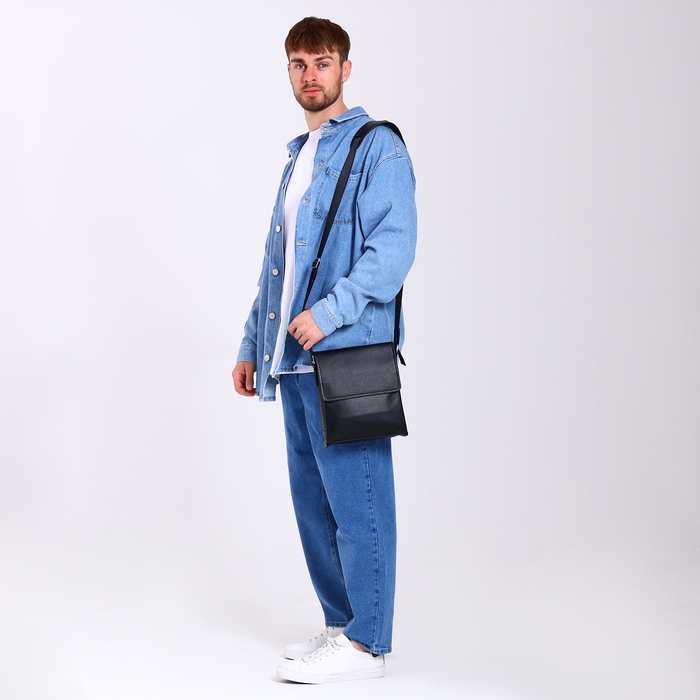 Сумка мужская, цвет чёрный Сумка мужская, цвет чёрный