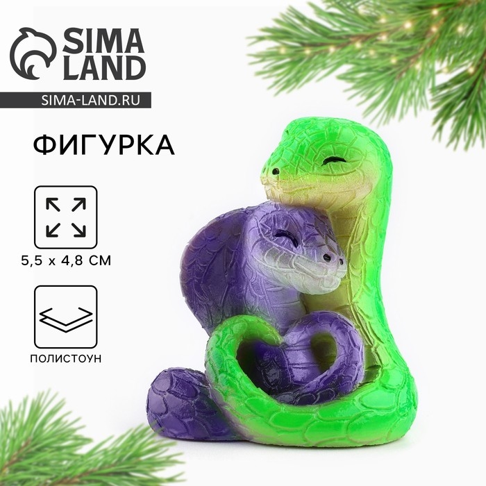 Новогодняя фигурка «Новый год: Змеи», 5,5 х 4,8 см Новогодняя фигурка «Новый год: Змеи», 5,5 х 4,8 см