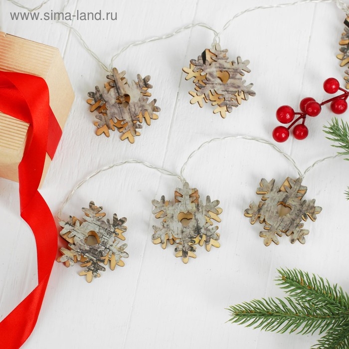 Новогодняя гирлянда «Снежинки», длина 150 см Новогодняя гирлянда «Снежинки», длина 150 см