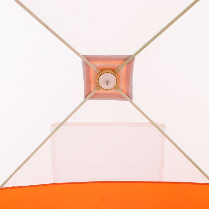 Палатка зимняя куб СЛЕДОПЫТ 1.5 х 1.5 м, ткань Oxford, цвет оранжево-белый, Палатка зимняя куб СЛЕДОПЫТ 1.5 х 1.5 м, ткань Oxford, цвет оранжево-белый,