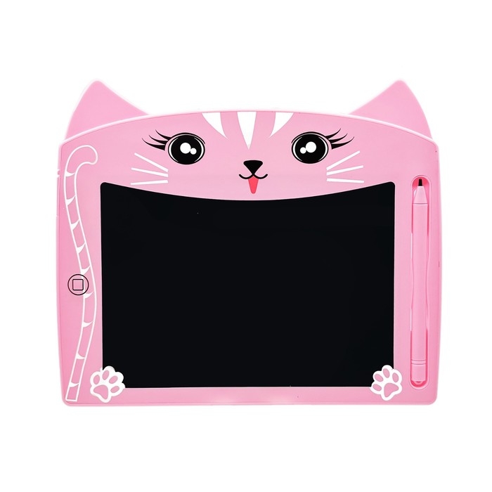 Планшет для рисования и заметок Luazon Планшет для рисования и заметок Luazon "кот", 8.5", цветной дисплей, розовый