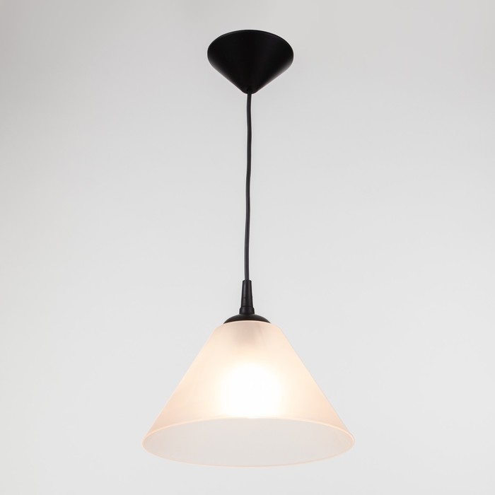 Подвес  Подвес "Конус" 1х15Вт Е27 МОДЕЛЬ: BR 00272 черный/прозрачный 25х25х15см