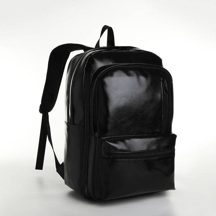 Рюкзак школьный на молнии, цвет чёрный Рюкзак школьный на молнии, цвет чёрный