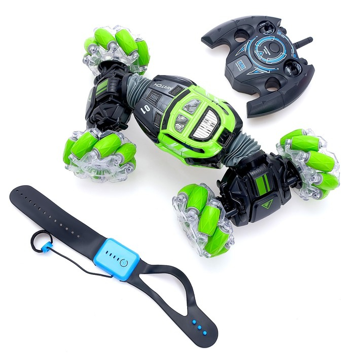 Машинка-перевёртыш HYPER SKIDDING с управлением жестами, свет, масштаб 1:16, цвет зелёный Машинка-перевёртыш HYPER SKIDDING с управлением жестами, свет, масштаб 1:16, цвет зелёный