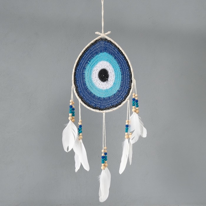 Ловец снов от сглаза Ловец снов от сглаза "Назар" с перьями 30х60 см