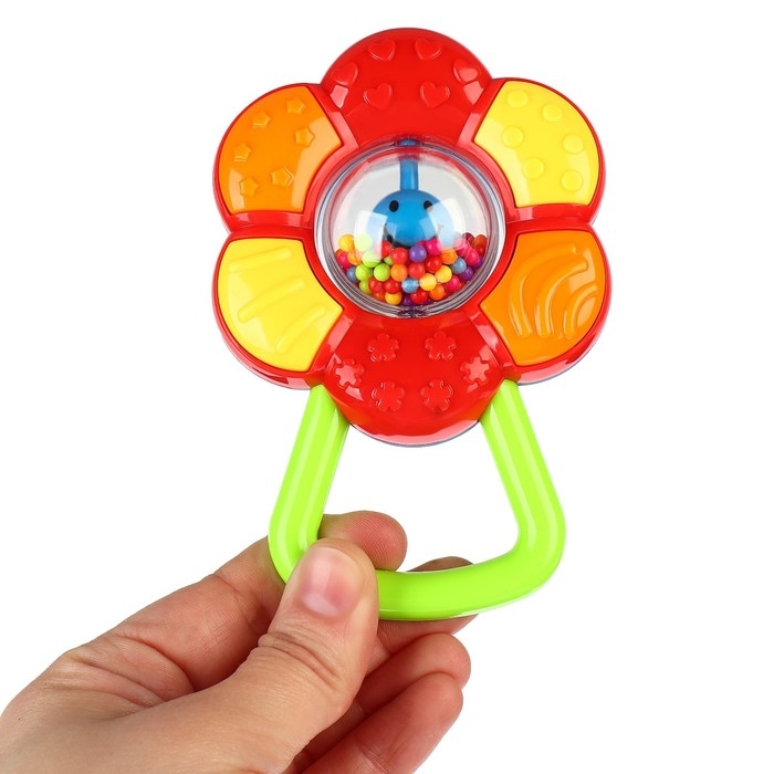 Погремушка «Ромашка», цвет МИКС, Крошка Я Погремушка «Ромашка», цвет МИКС, Крошка Я