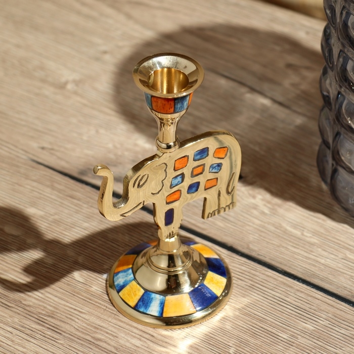 Подсвечник Подсвечник "Слон" 15 см, латунь