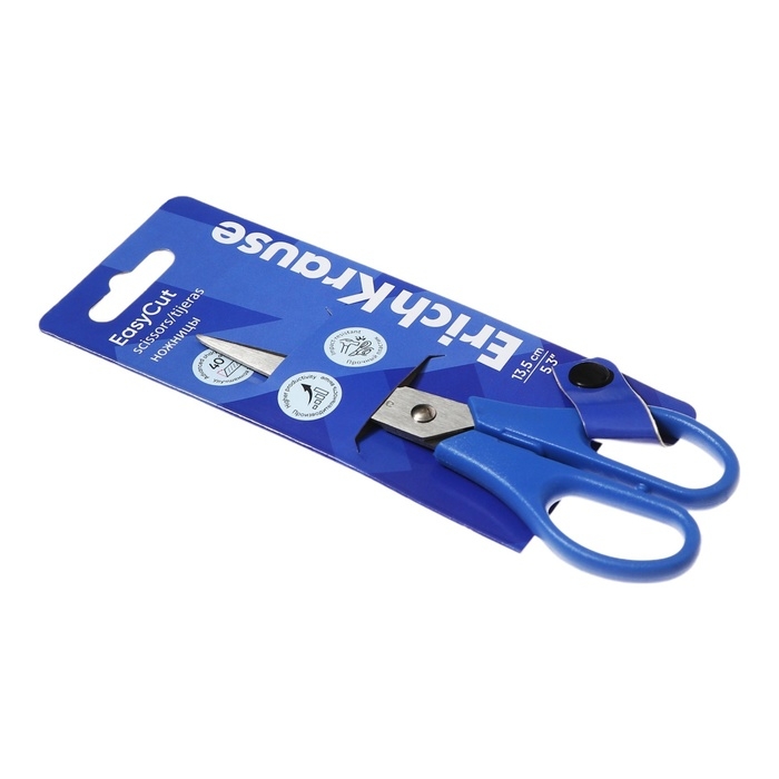 Ножницы 13,5 см ErichKrause Ножницы 13,5 см ErichKrause "EasyCut", двойная заточка, микс, европодвес