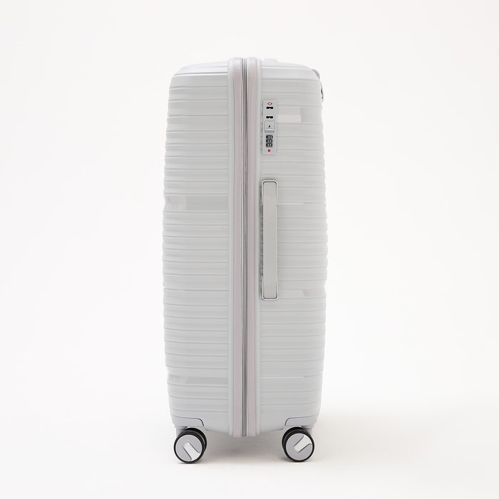 Чемодан большой 100 л (L), отдел на молнии, кодовый замок, 4 колеса, цвет серый Чемодан большой 100 л (L), отдел на молнии, кодовый замок, 4 колеса, цвет серый