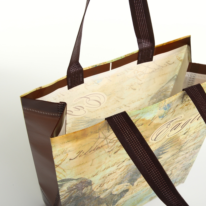 Сумка хозяйственная без застёжки, цвет бежевый Сумка хозяйственная без застёжки, цвет бежевый