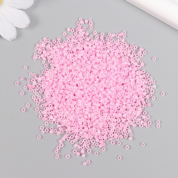 Бисер стекло 12/0  Бисер стекло 12/0 "Холодный розовый" перламутр 450 гр