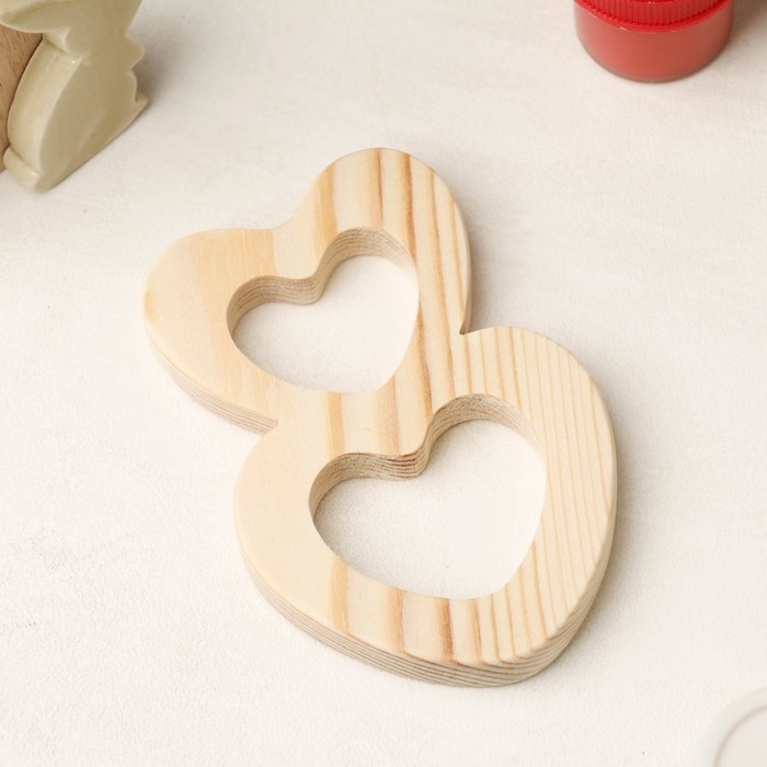 Заготовка для творчества Заготовка для творчества "Восьмерка из сердечек", 6,9 х 10,3 х 1,2 см, сосна