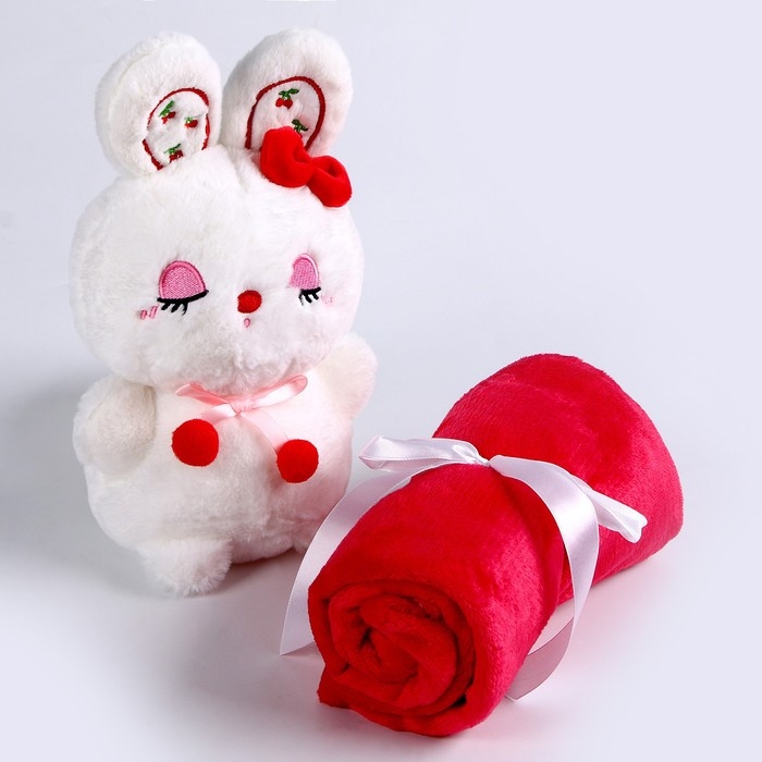 Мягкая игрушка с пледом «Зайчишка»