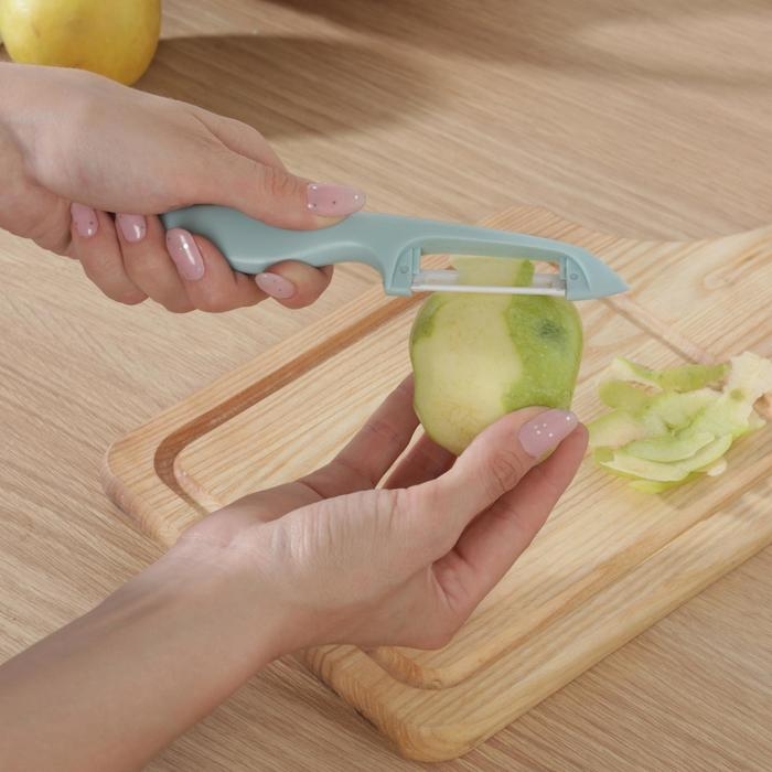 Овощечистка керамическая Доляна «Венеция», 17 см, цвет МИКС