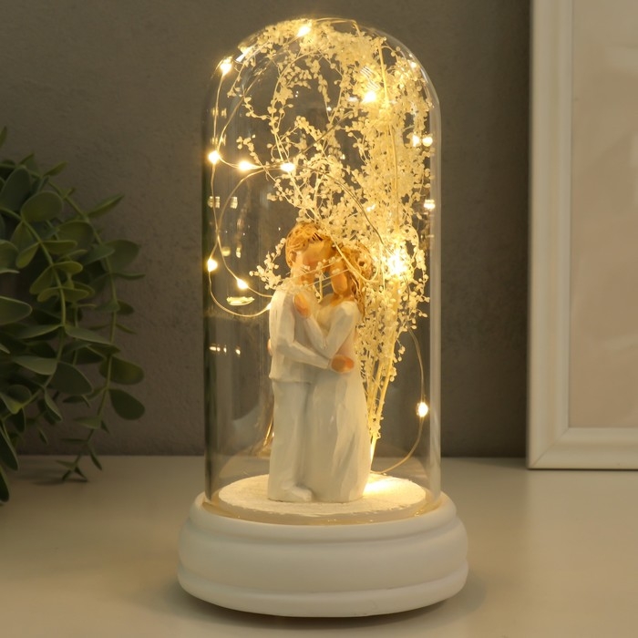 Сувенир полистоун свет  Сувенир полистоун свет "Любовь под деревцем" МИКС 10,5х10,5х19 см