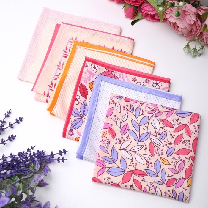 Платок носовой женский 28х28см, 6шт, рис 21283-3, МИКС, ситец 100г/м, хл100% Платок носовой женский 28х28см, 6шт, рис 21283-3, МИКС, ситец 100г/м, хл100%