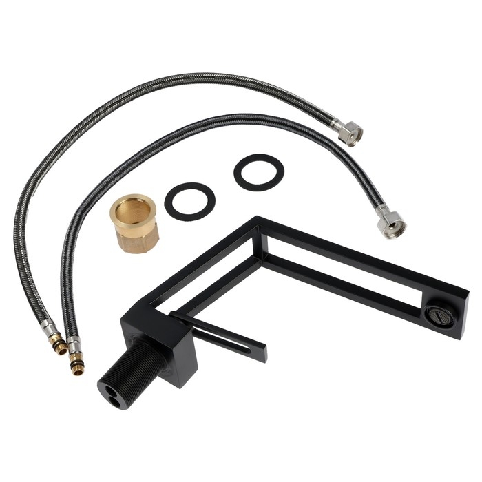 Смеситель для раковины ZEIN Z3884, однорычажный, интерьерный, высота 15 см, латунь, черный Смеситель для раковины ZEIN Z3884, однорычажный, интерьерный, высота 15 см, латунь, черный