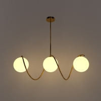 Люстра "Спираль" 3х40Вт E27 золото 20х80х90 см BayerLux