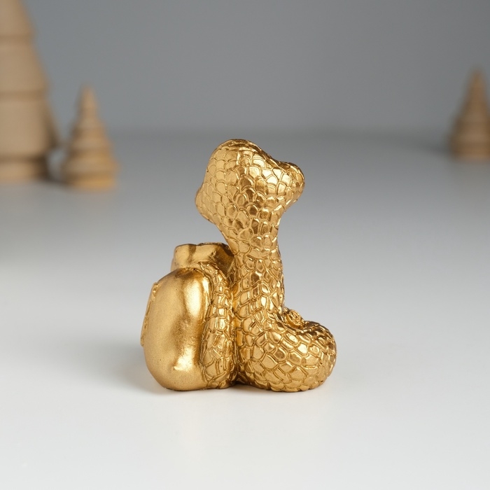 Сувенир полистоун Сувенир полистоун "Змея удачи с деньгами" МИКС 4х4х6,5 см