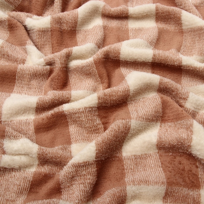 Полотенце банное Этель Полотенце банное Этель "Клетка", цв. коричневый, 70х140 см, 100% п/э, 240 г/м2