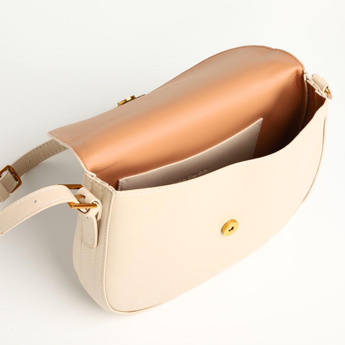 Сумка женская на клапане TEXTURA, средний размер, цвет молочный Сумка женская на клапане TEXTURA, средний размер, цвет молочный