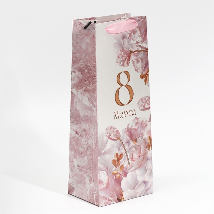 Пакет подарочный под бутылку, упаковка, «Нежность», 13 х 36 х 10 см Пакет подарочный под бутылку, упаковка, «Нежность», 13 х 36 х 10 см
