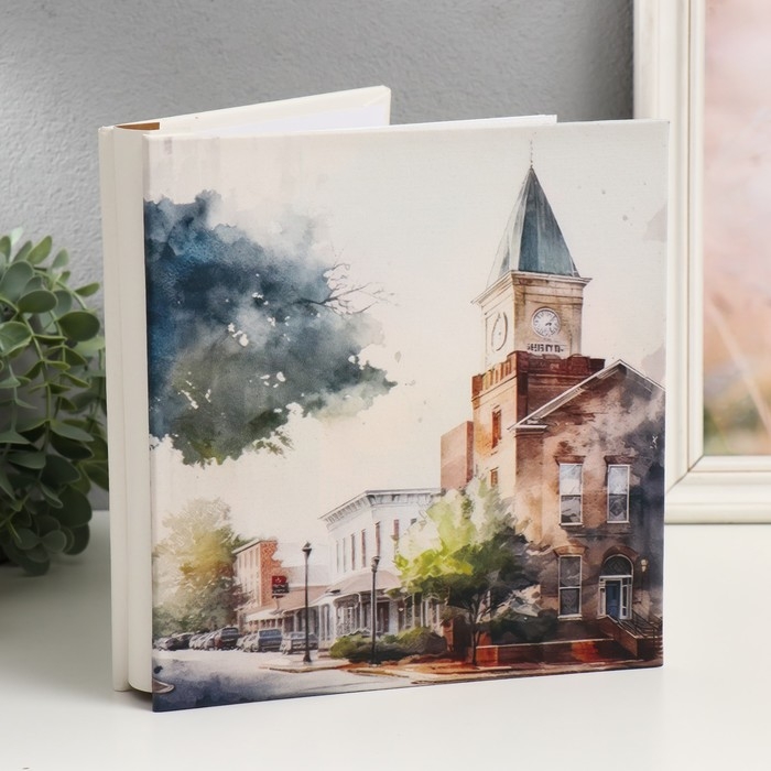 Фотоальбом на 100 фото 10х15 см Фотоальбом на 100 фото 10х15 см "Старый город" дерево, блеск 4х22,5х21,5 см