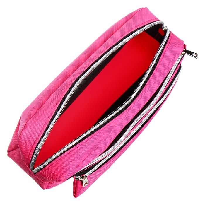 Пенал мягкий 3 отделения, 130 х 210 х 100 мм, объёмный, Calligrata, розовый Пенал мягкий 3 отделения, 130 х 210 х 100 мм, объёмный, Calligrata, розовый