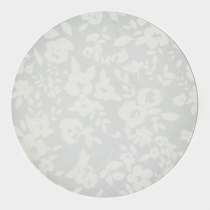 Салфетки сервировочные на стол Доляна «Акварель. Круг», 4 шт, d=38 см, цвет голубой