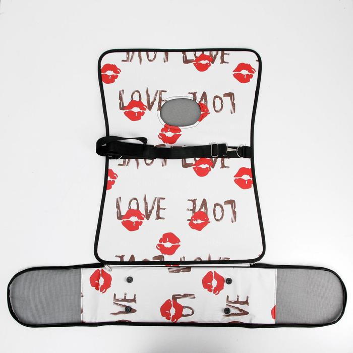 Сумка - переноска для животных  Сумка - переноска для животных "Love",размер L, белая, 53 х 21 х 29 см