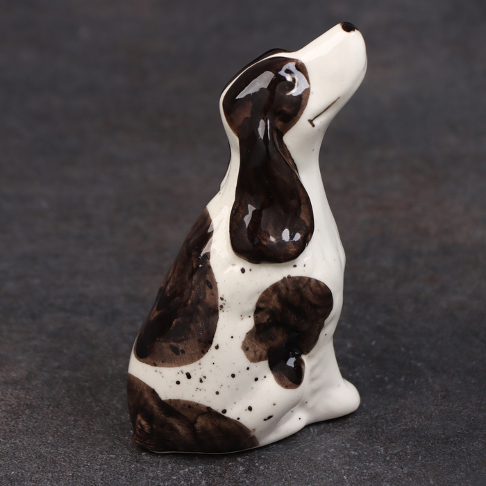 Статуэтка фарфоровая  Статуэтка фарфоровая "Русский Спаниэль сидит", 9 см, авторская роспись