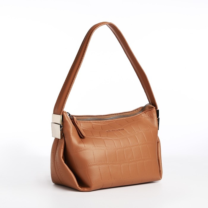 Сумка-багет на молнии, цвет бежевый Сумка-багет на молнии, цвет бежевый