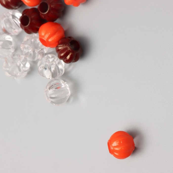 Бусины для творчества пластик Бусины для творчества пластик "Шар с дольками" осень МИКС набор 20 гр 1,1х1,1х1,1 см