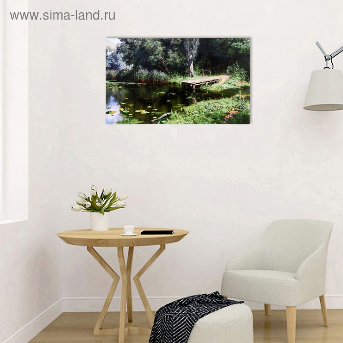 Картина-холст на подрамнике Картина-холст на подрамнике "Лесной мостик" 60х100 см
