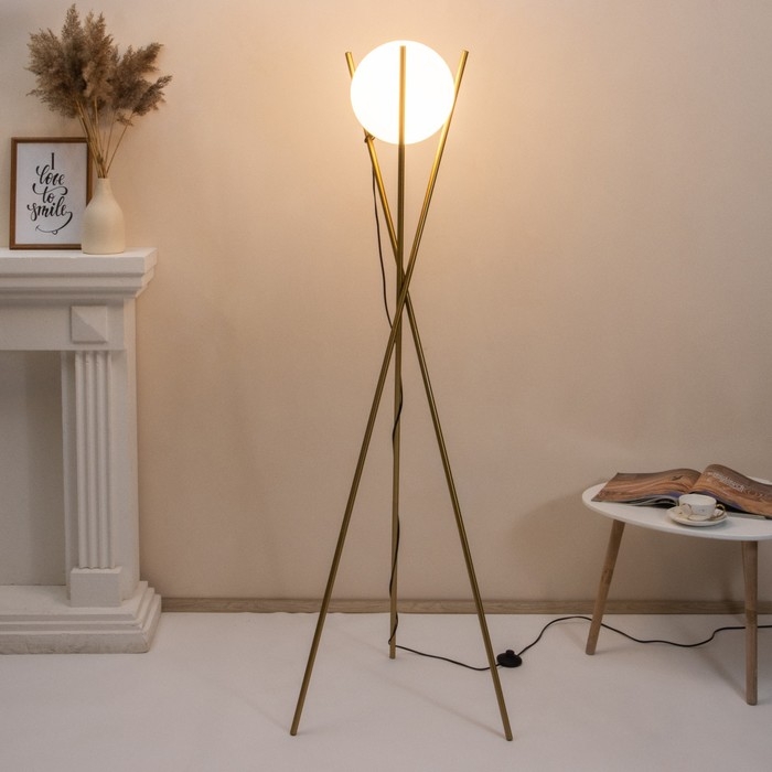 Торшер 19048/1 E27 40Вт медь 45х45х170 см