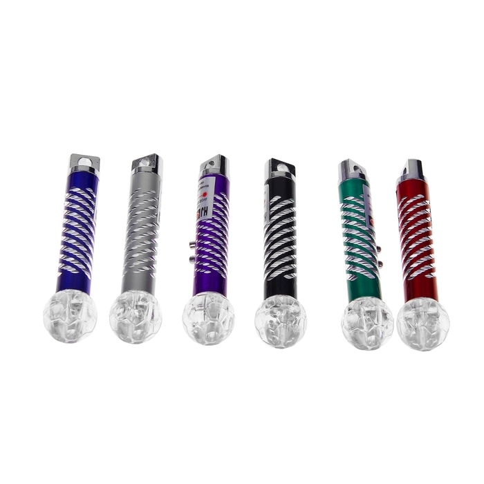 Фонарик «Шар», на карабине, с лазером, светящийся, цвета МИКС Фонарик «Шар», на карабине, с лазером, светящийся, цвета МИКС