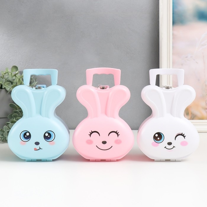 Копилка пластик с замочком Копилка пластик с замочком "Зайка. Эмоции" МИКС 11,5х9х14,5 см