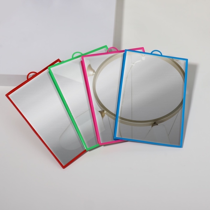 Зеркало настольное - подвесное, зеркальная поверхность 11 × 16 см, цвет МИКС Зеркало настольное - подвесное, зеркальная поверхность 11 × 16 см, цвет МИКС