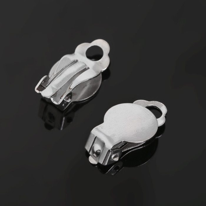 Основа под серьги-клипсы, 17 мм (набор 5 пар), цвет серебро Основа под серьги-клипсы, 17 мм (набор 5 пар), цвет серебро